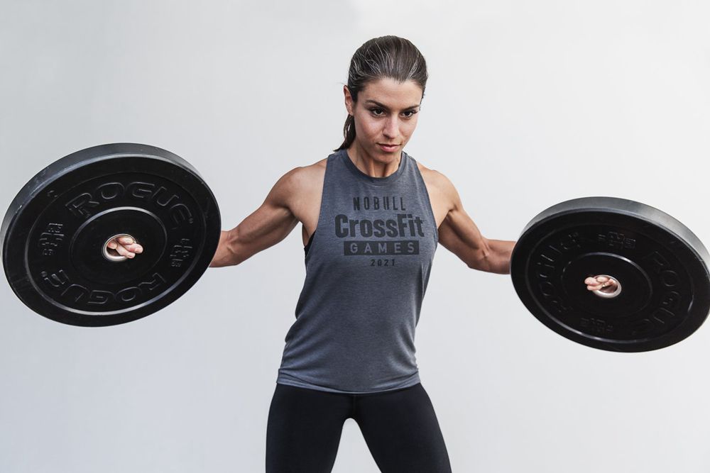 NOBULL Majice Bez Rukava Ženske - Nobull Crossfit Games® 2021 High-Neck Sive (703149-NPK)